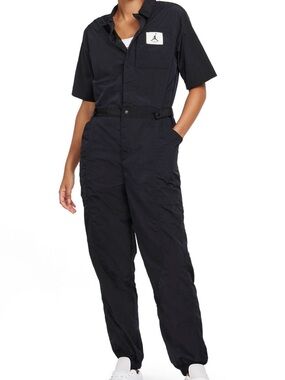 Jordan Essentials Flight Suit Nike MJ Workwear Streetwear Black Sporty  Street L